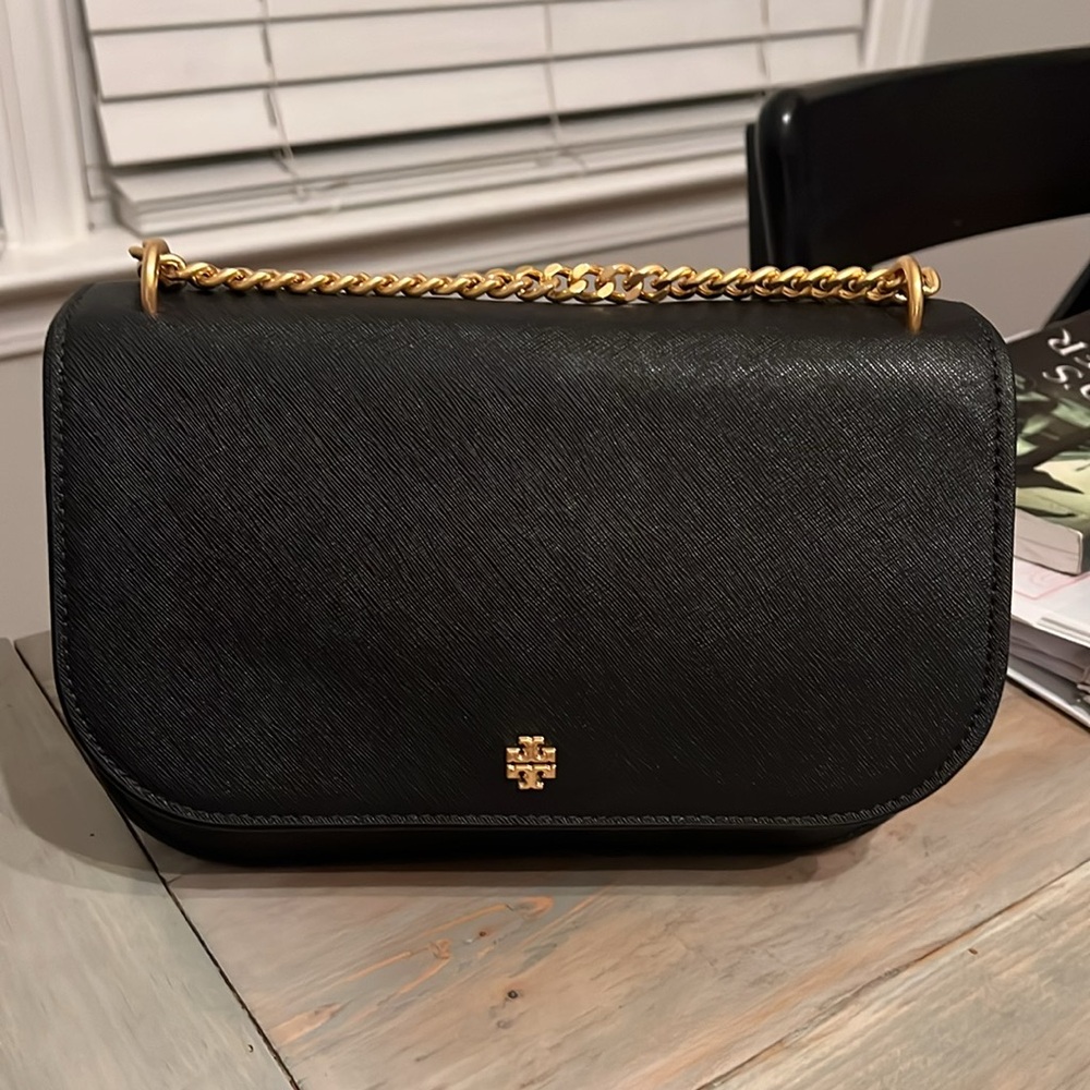 Tory Burch Black and Gold Women's Bag Purse pre owned